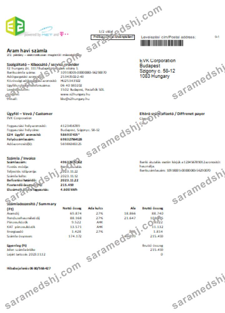 E2 utility business bill SCR